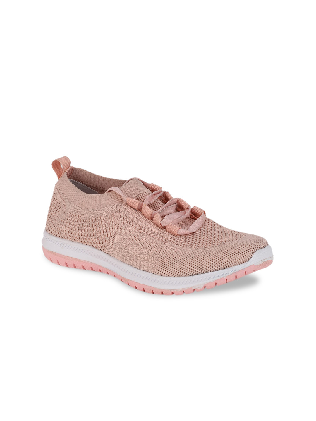 

Bata Women Pink Woven Design PU Sneakers