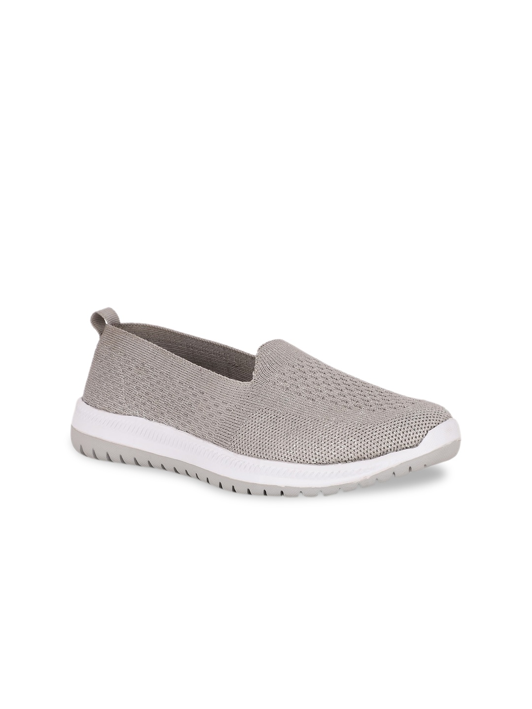 

Bata Women Grey Woven Design PU Slip-On Sneakers