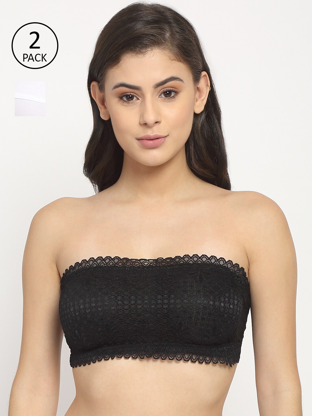 

Friskers Pack Of 2 White & Black T-shirt Bra Lightly Padded O-312-02-316-01-30
