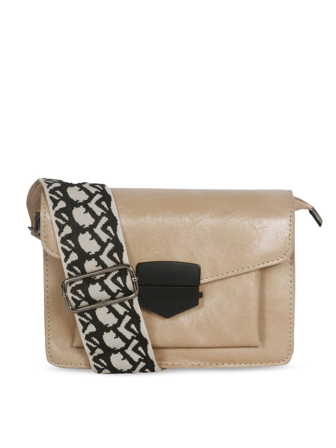 

London Rag Beige Structured Sling Bag