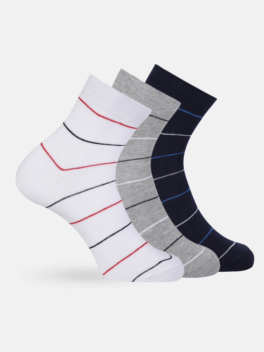 

Mast & Harbour Men Set of 3 Above Ankle-Length Socks, Grey