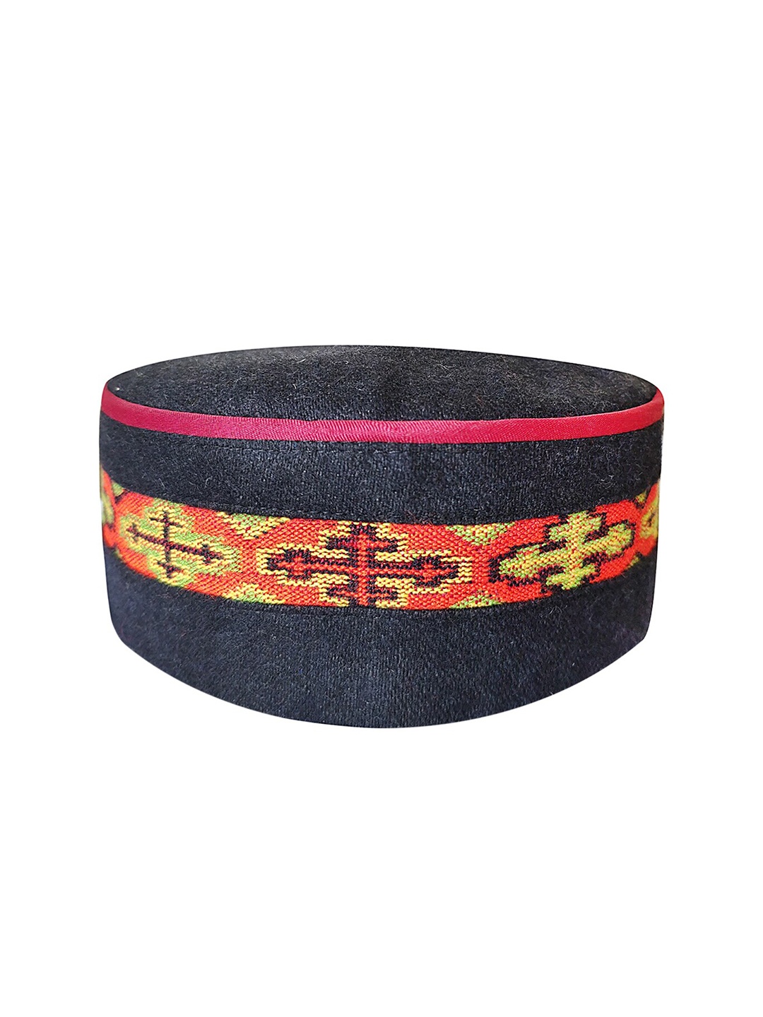 

Vastraa Fusion Unisex Blue & Orange Embroidered Ascot Cap