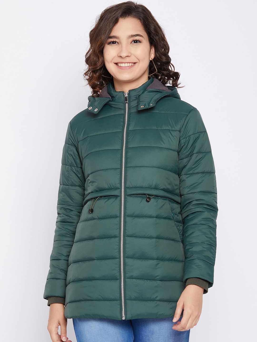 

Octave Women Green Puffer Jacket