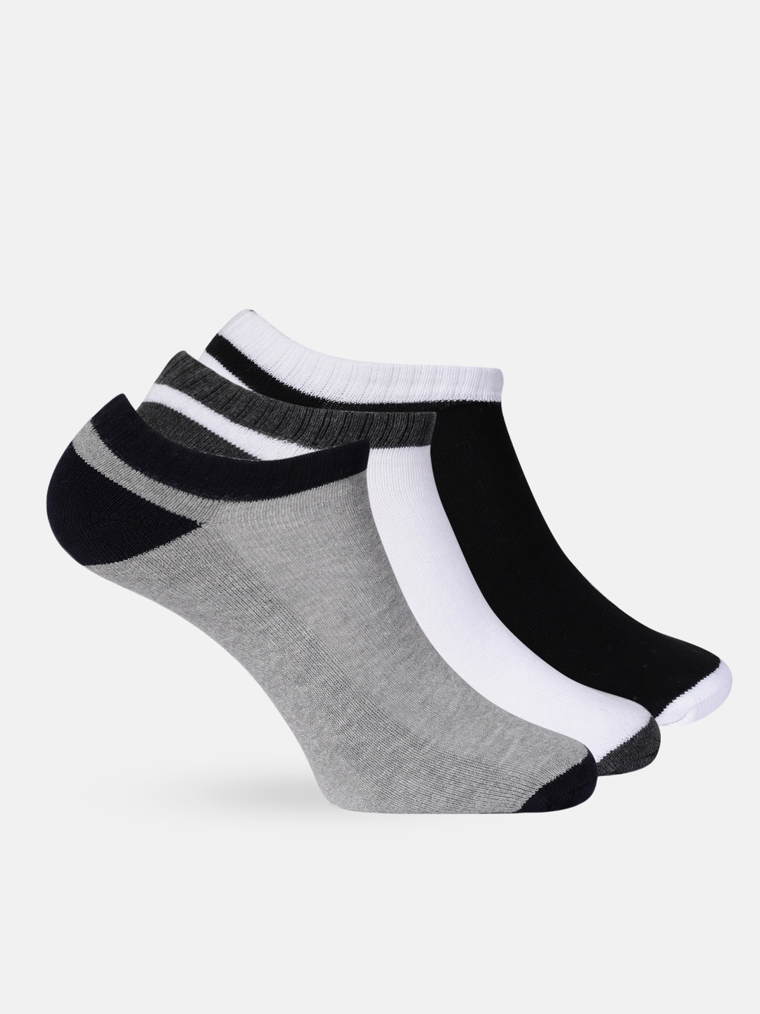 

Mast & Harbour Men Set of 3 Ankle-Length Socks, Black