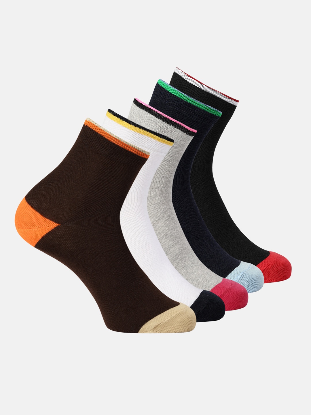 

Mast & Harbour Men Set of 5 Above Ankle-Length Socks, Multi