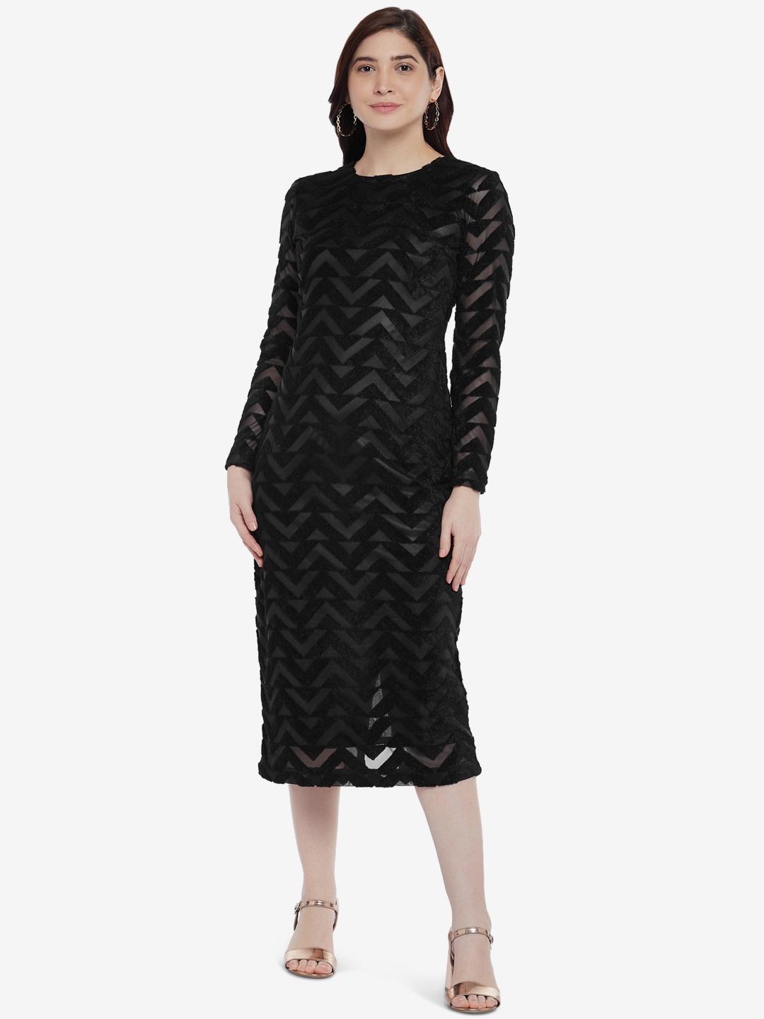 

Emmyrobe Black Sheath Midi Dress