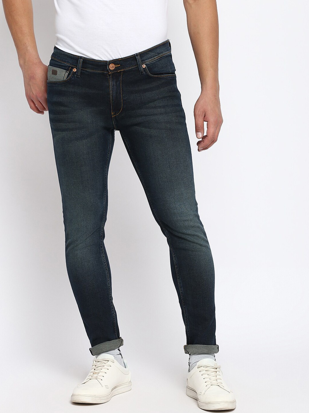 

Lee Men Blue Skinny Fit Low-Rise Stretchable Jeans