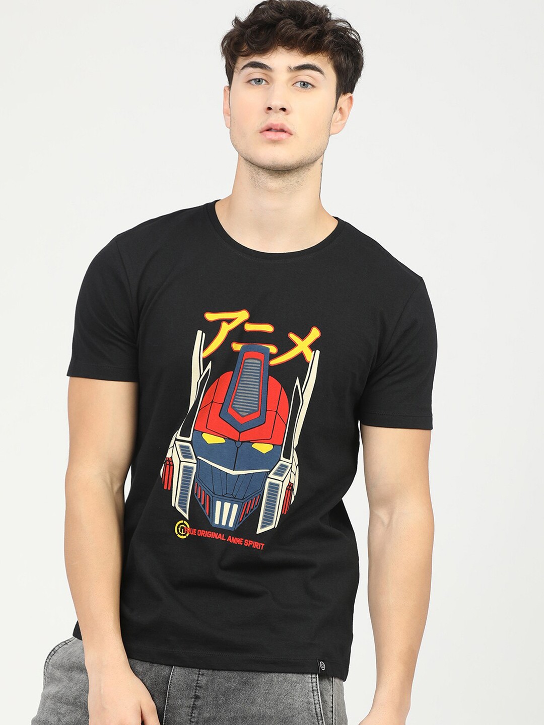 

LOCOMOTIVE Men Black Printed Slim Fit T-shirt