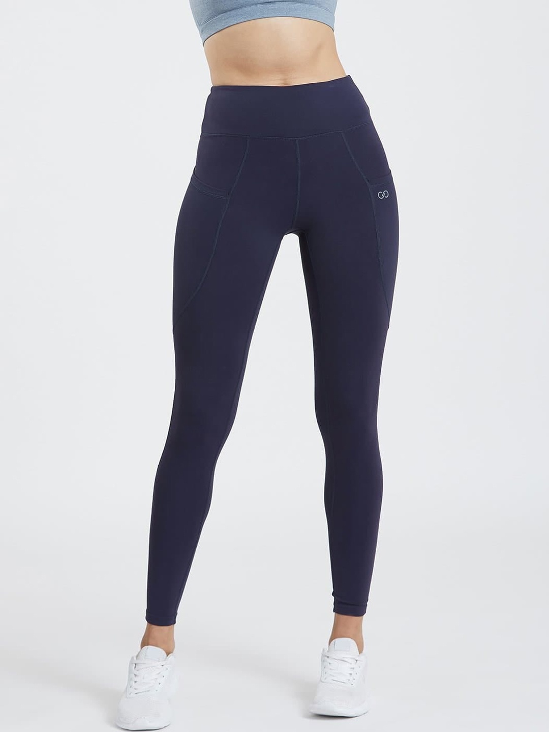 

CREEZ Woman Navy Ultimate Full Length Pocket Leggings, Navy blue