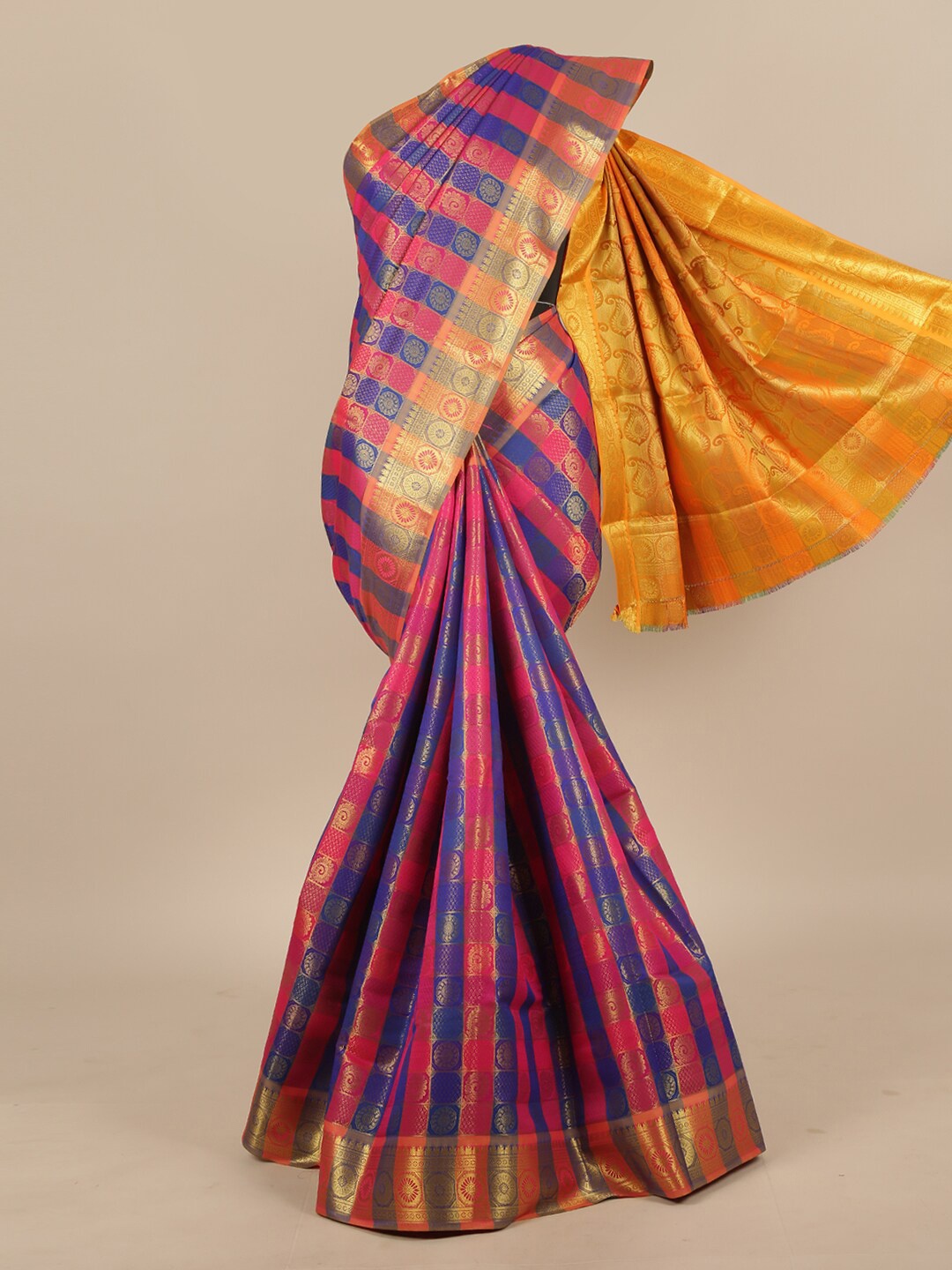 

Pothys Purple & Pink Woven Design Zari Art Silk Saree