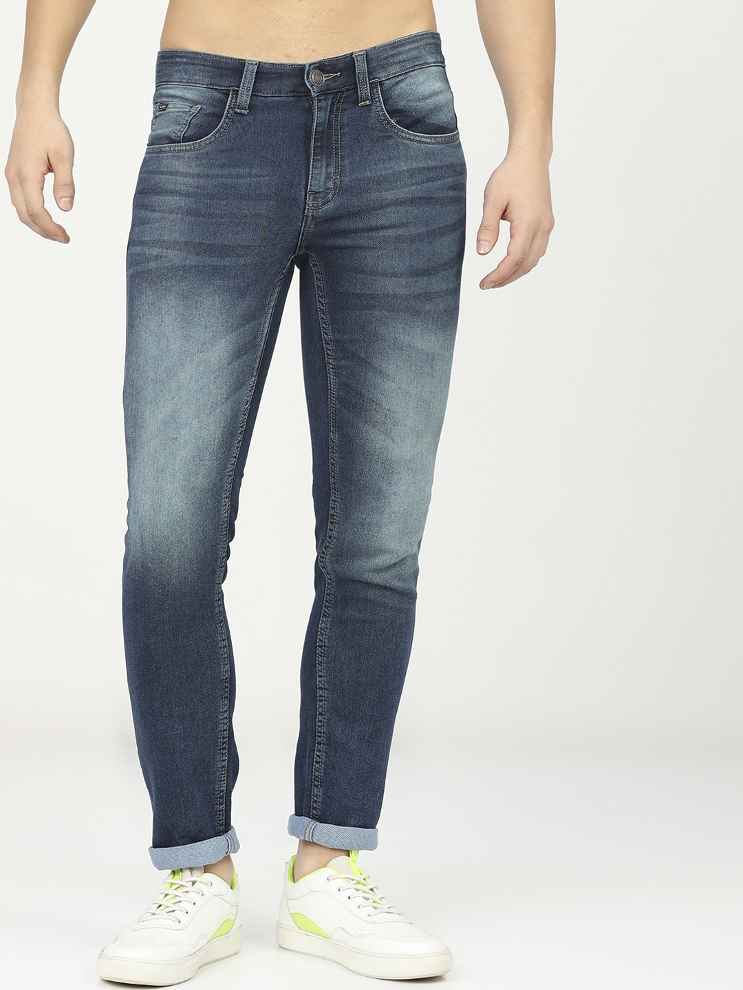 

HIGHLANDER Men Blue Slim Fit Heavy Fade Stretchable Jeans