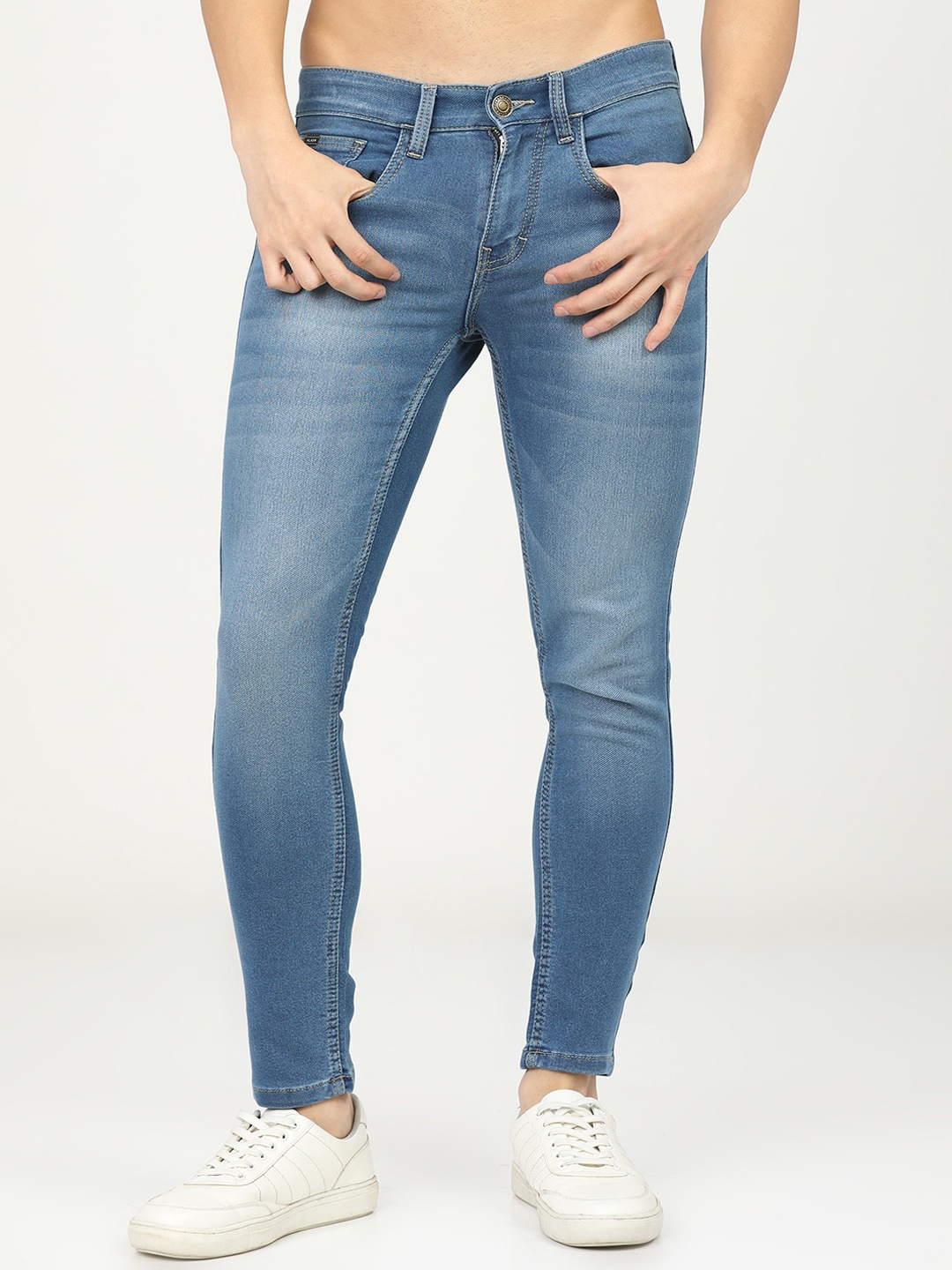 

HIGHLANDER Men Blue Tapered Fit Light Fade Stretchable Jeans