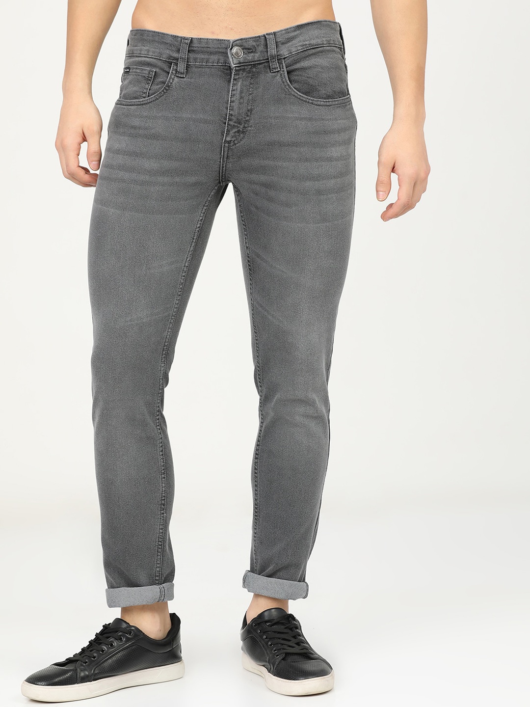 

HIGHLANDER Men Grey Slim Fit Heavy Fade Stretchable Jeans