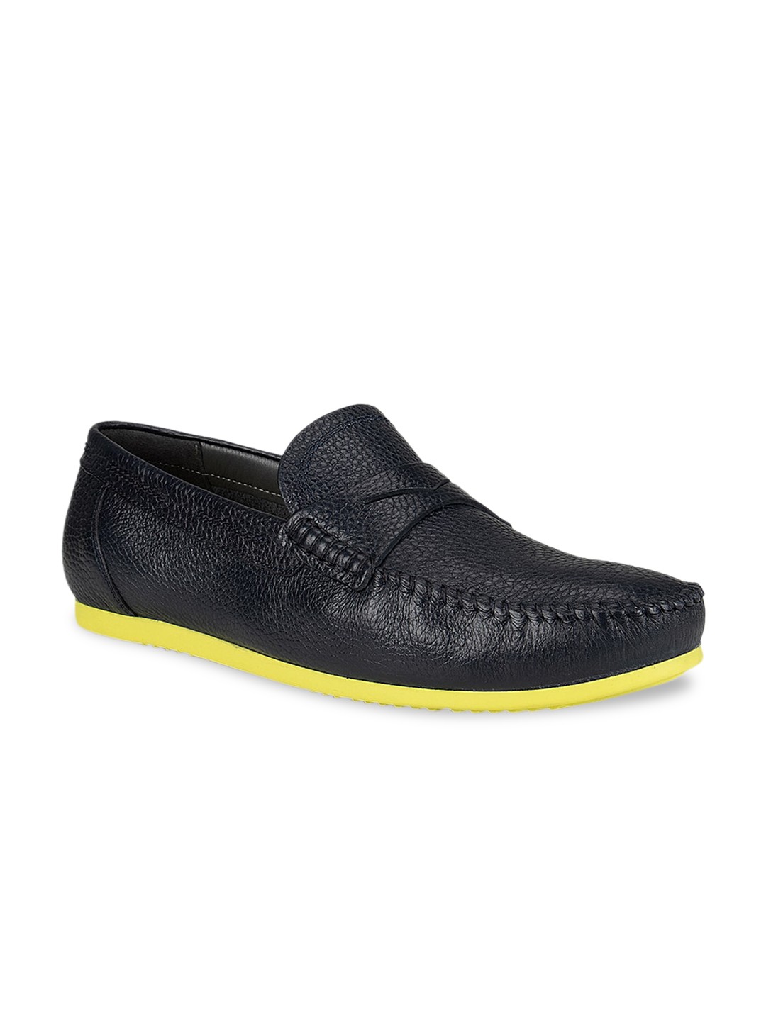 

ROSSO BRUNELLO Men Green Leather Loafers