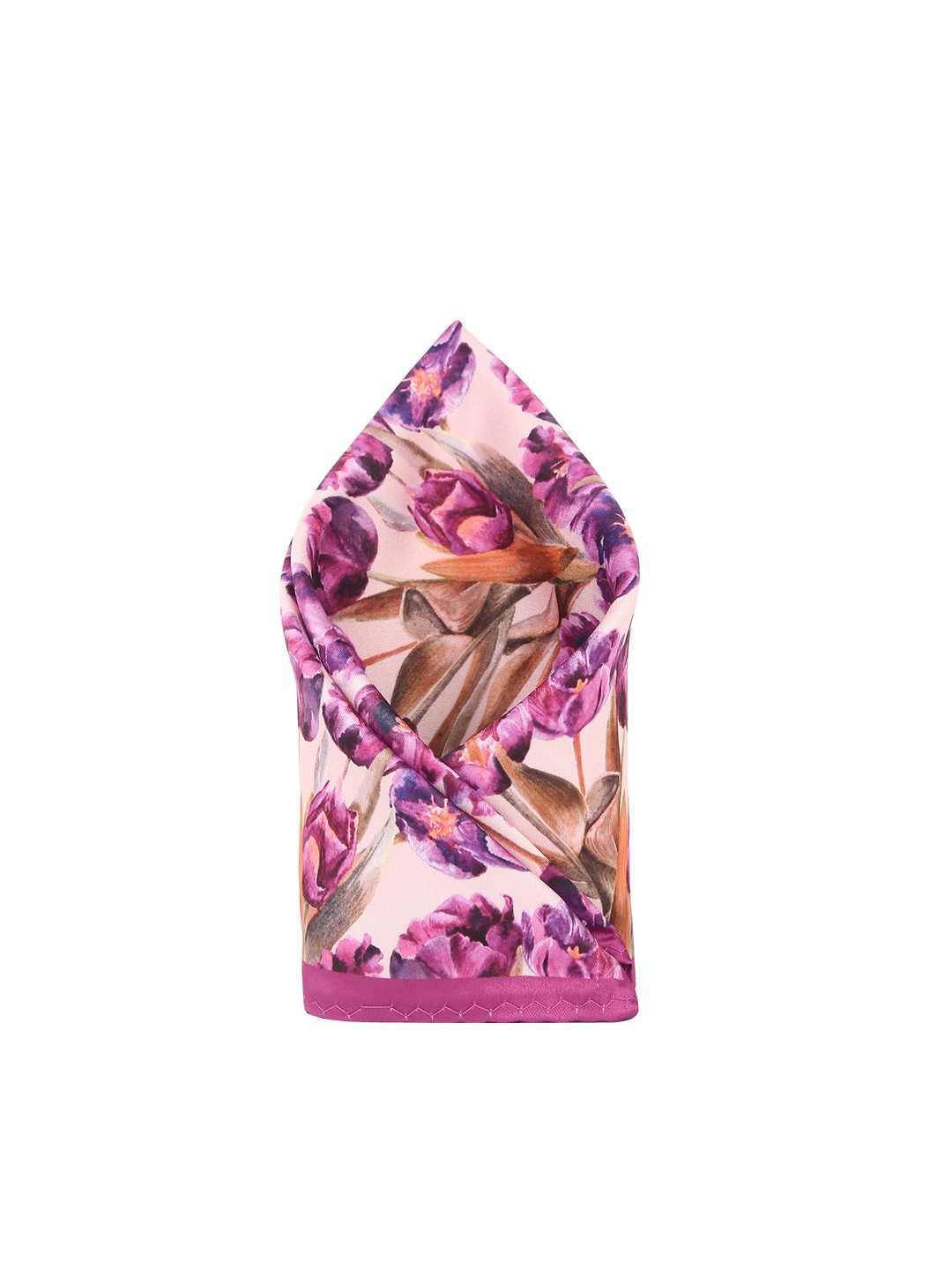 

Tossido Men Pink & Purple Printed Microfibre Pocket Square