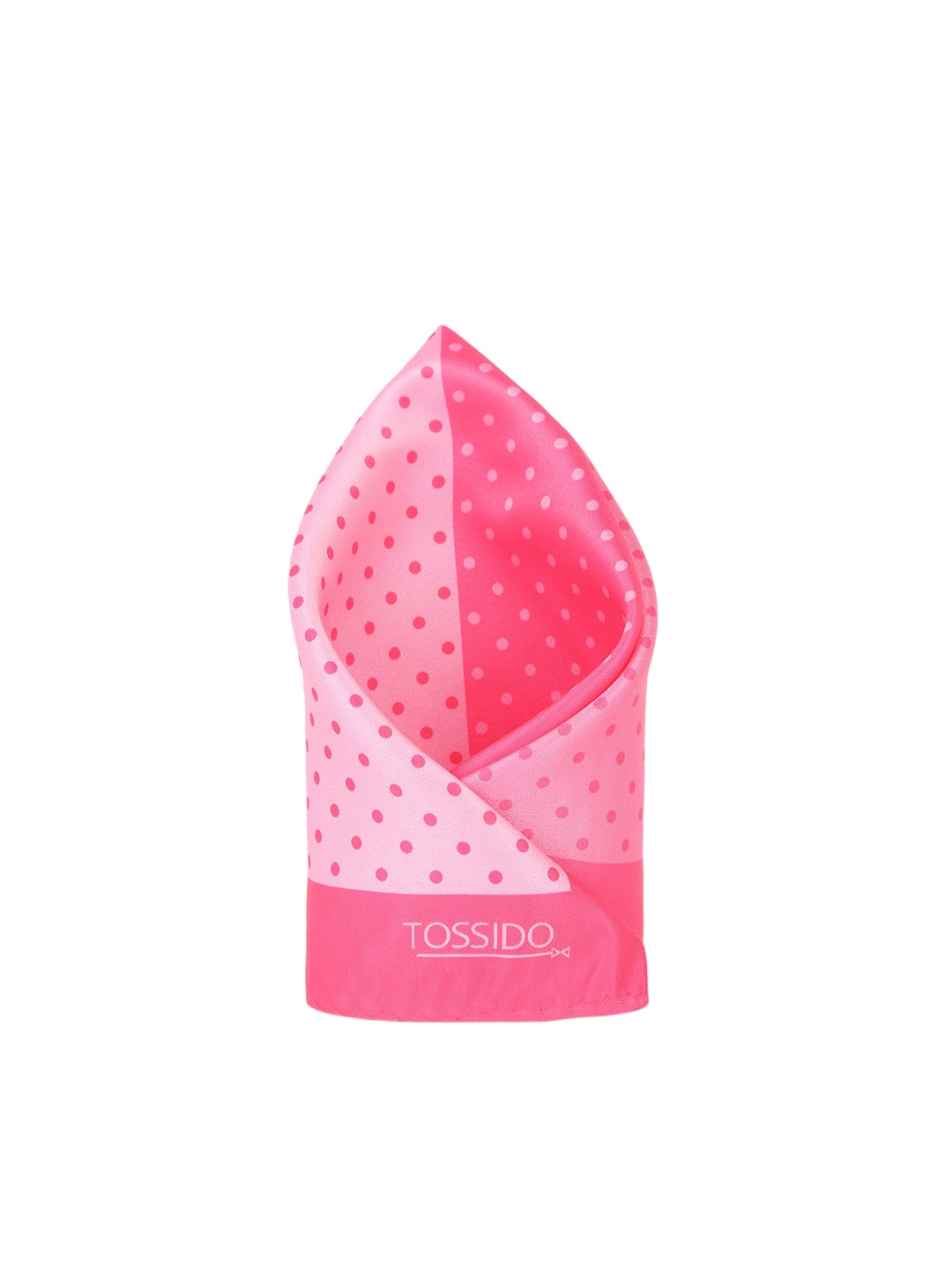 

Tossido Men Pink & White Printed Microfibre Pocket Square