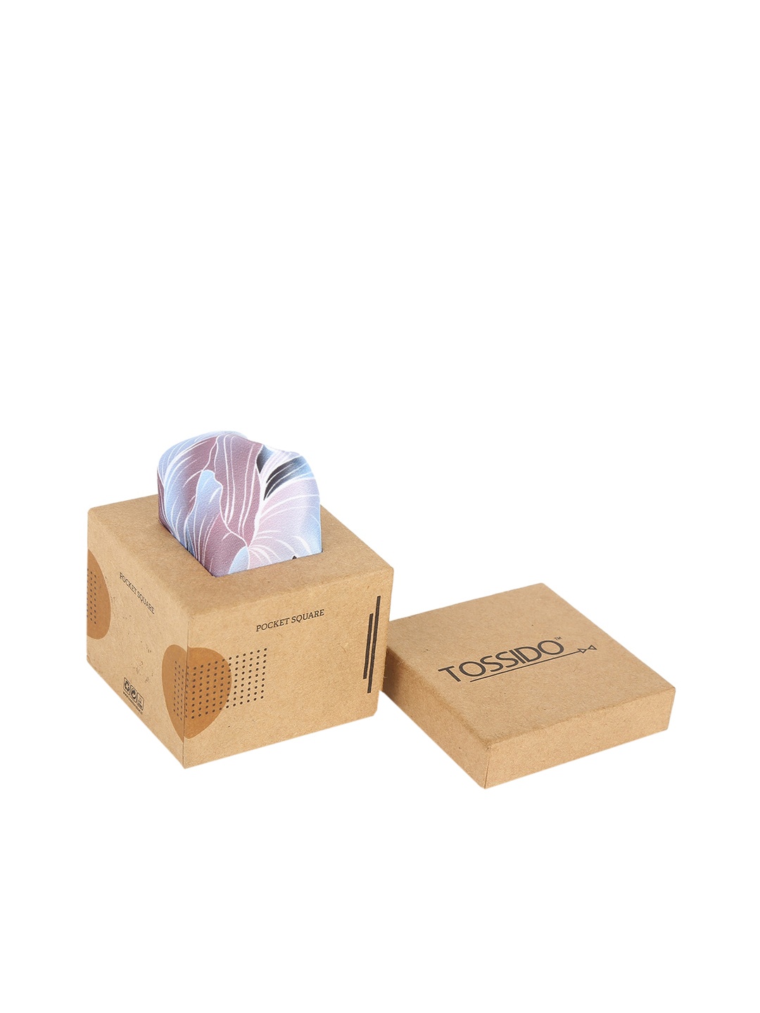 

Tossido Men Pink & White Printed Microfibre Pocket Square