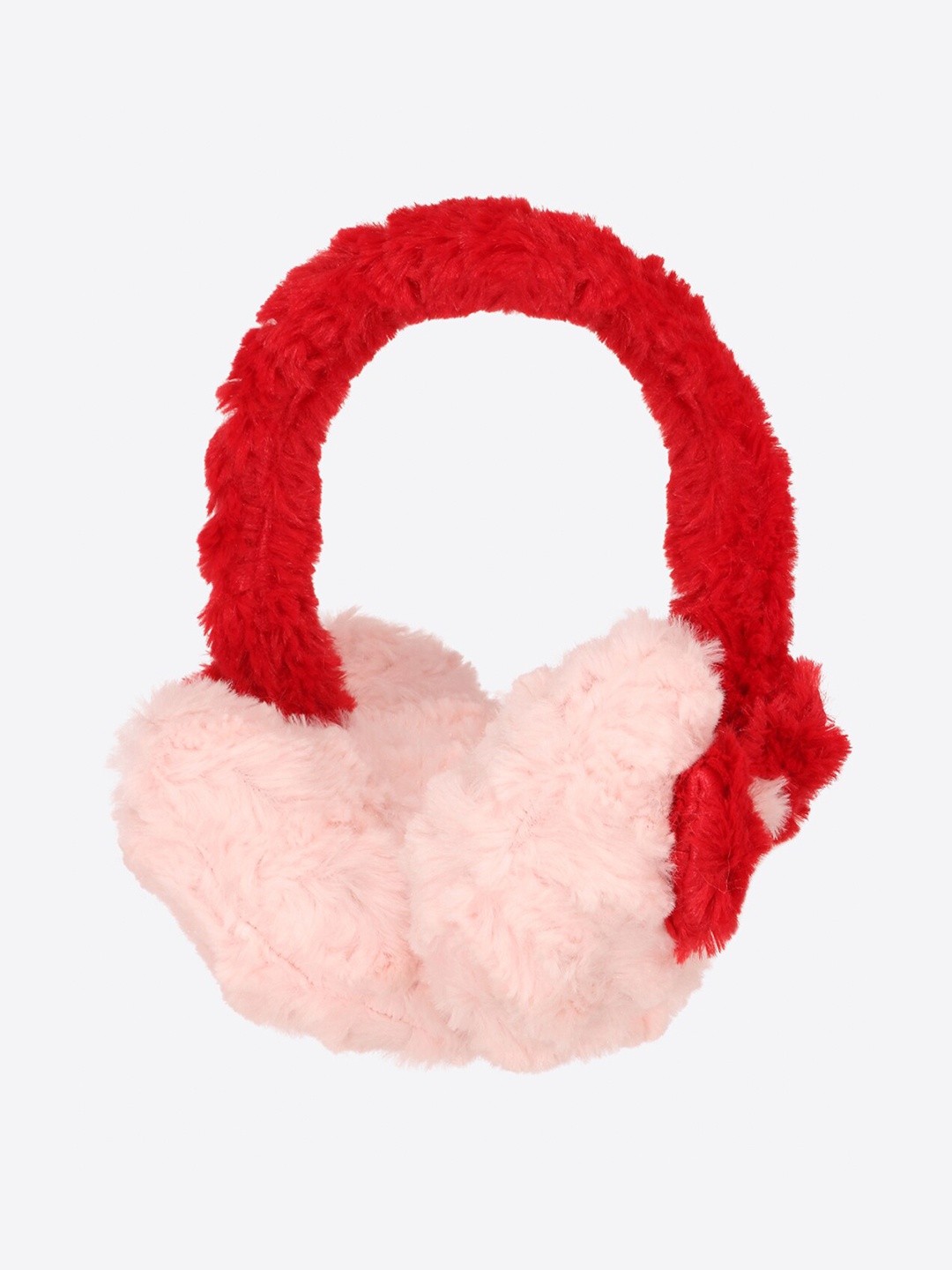 

CUTECUMBER Girls Pink & Red Faux Fur Ear Muffs