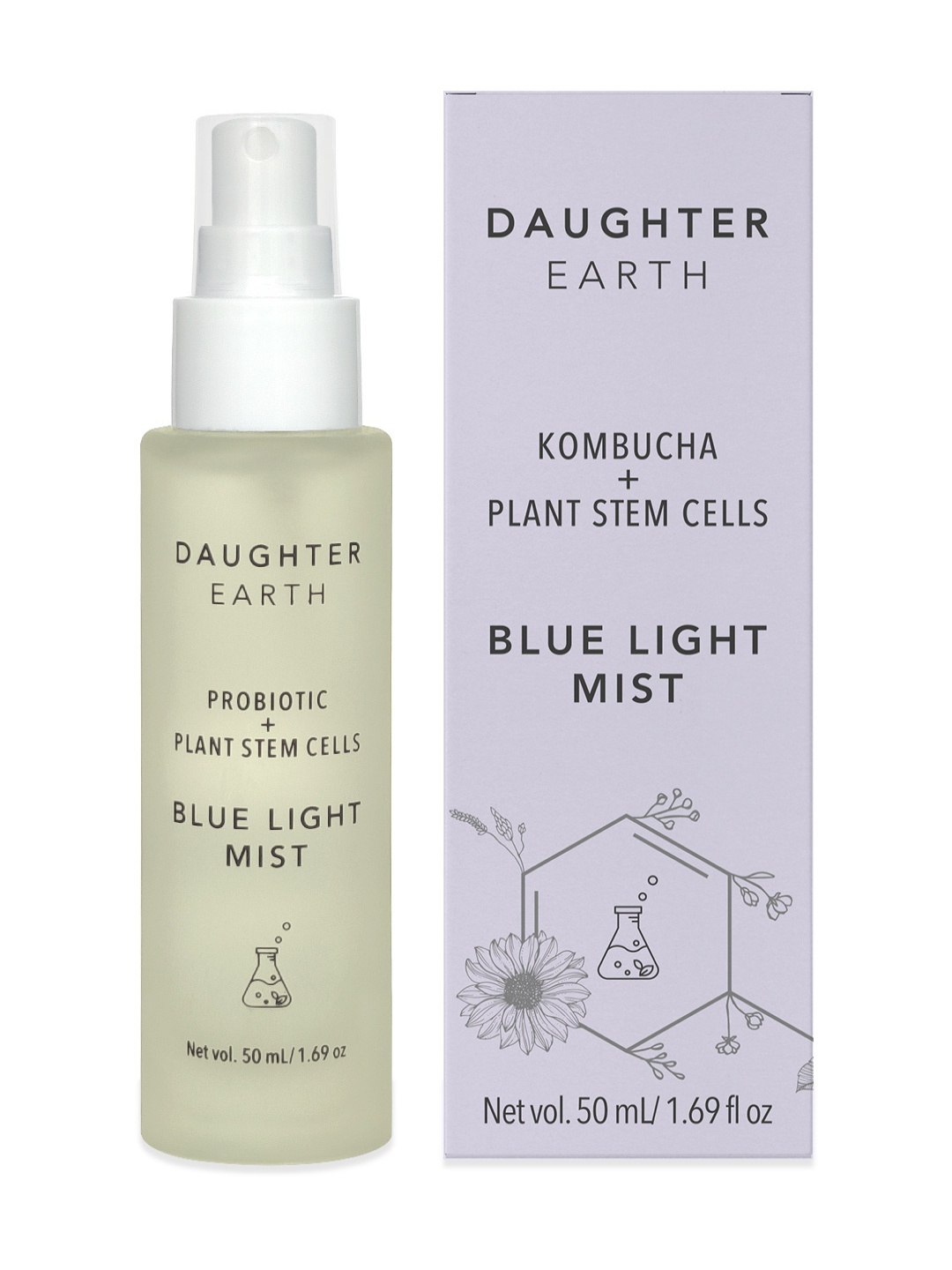 

DAUGHTER EARTH Kombucha Essence & Plant Stem Cells Blue Light Mist 100 ml, Transparent