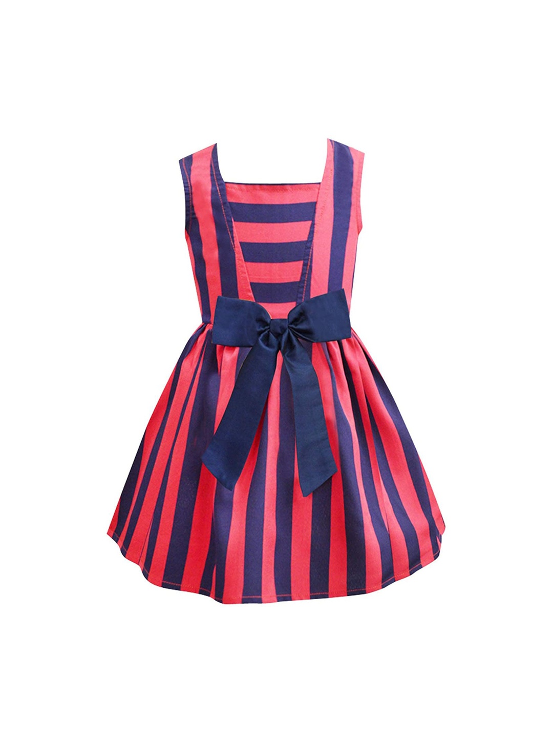 

A T U N Red Striped Dress