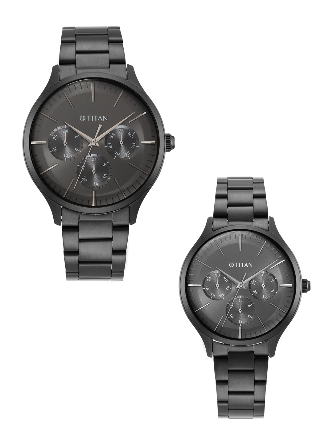 

Titan Unisex Black Dial & Black His & Her Analogue Watch 9400494204NM0