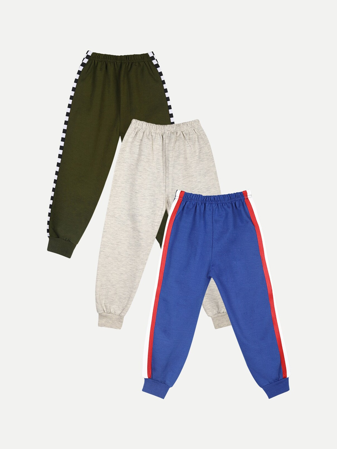 

Cutiekins Kids Green Pack Of 3 Solid Joggers