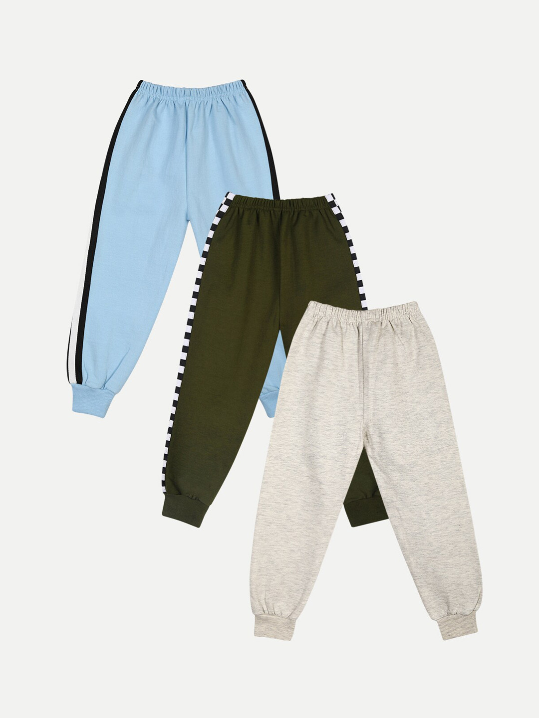

Cutiekins Kids Pack Of 3 Solid Joggers, Turquoise blue