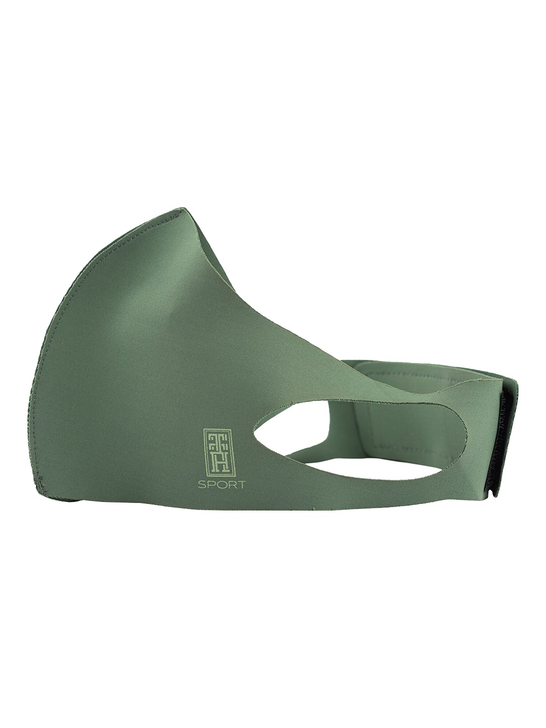 

The Tie Hub Adults Green Solid 1-Ply Reusable Outdoor Mask with Band Small, Olive