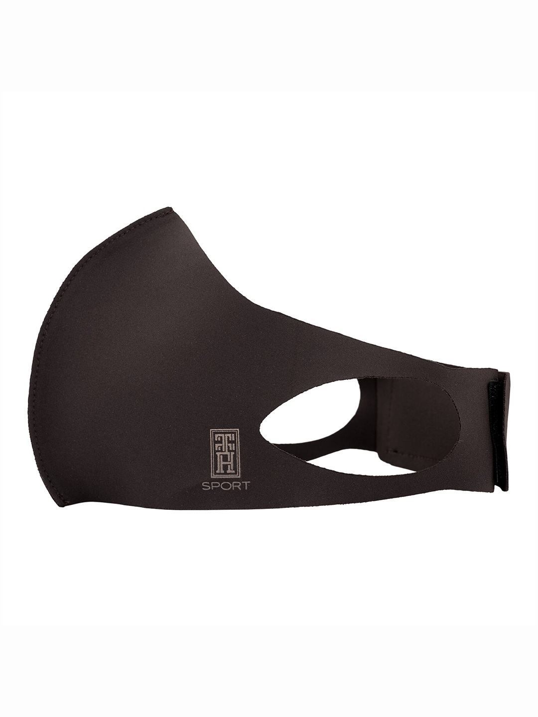 

The Tie Hub Unisex Brown Solid 1-Ply Reusable Neo Sports Cloth Mask With Band