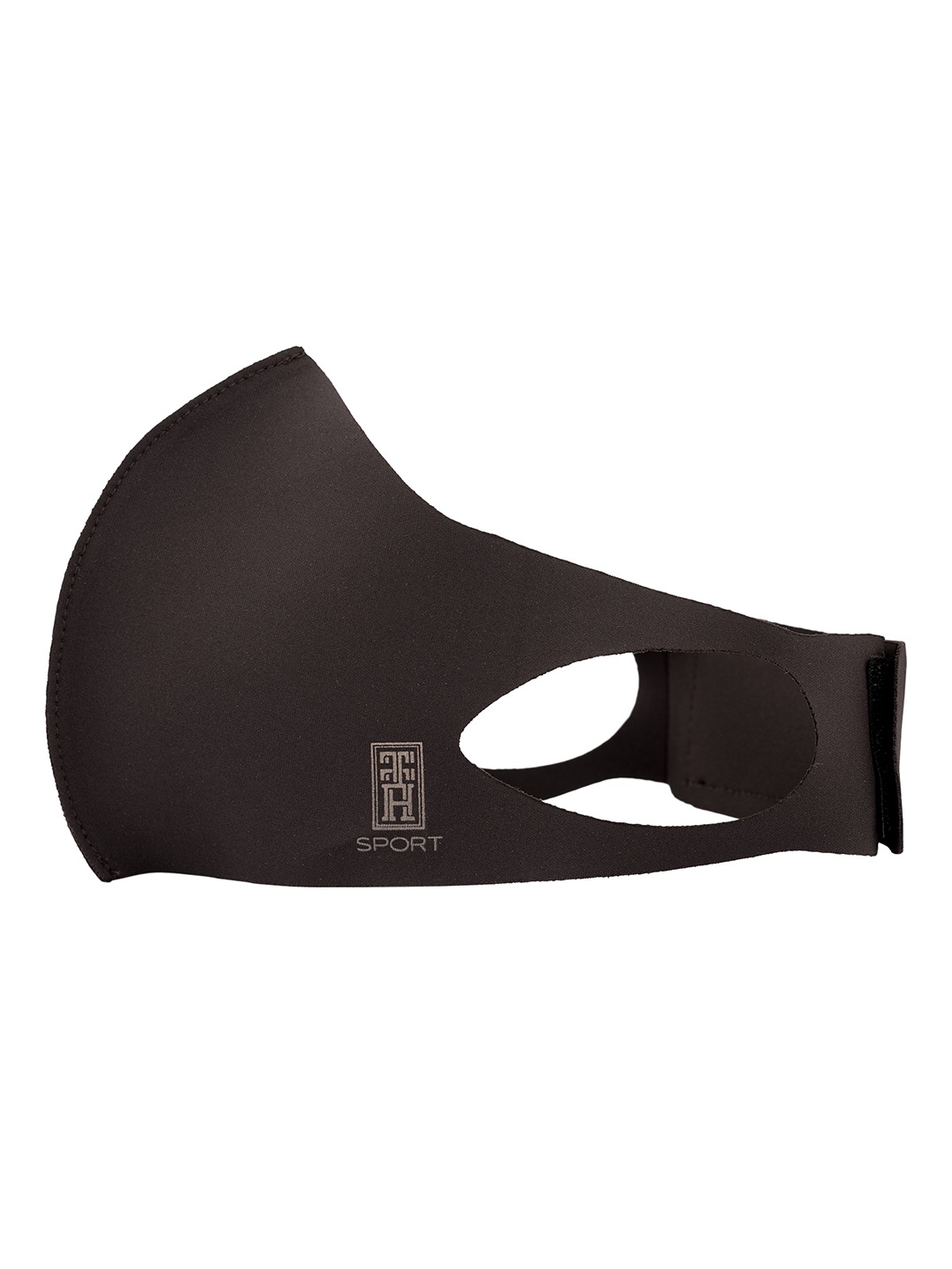

The Tie Hub Unisex Brown Solid 1-Ply Reusable Neo Sports Cloth Mask With Band