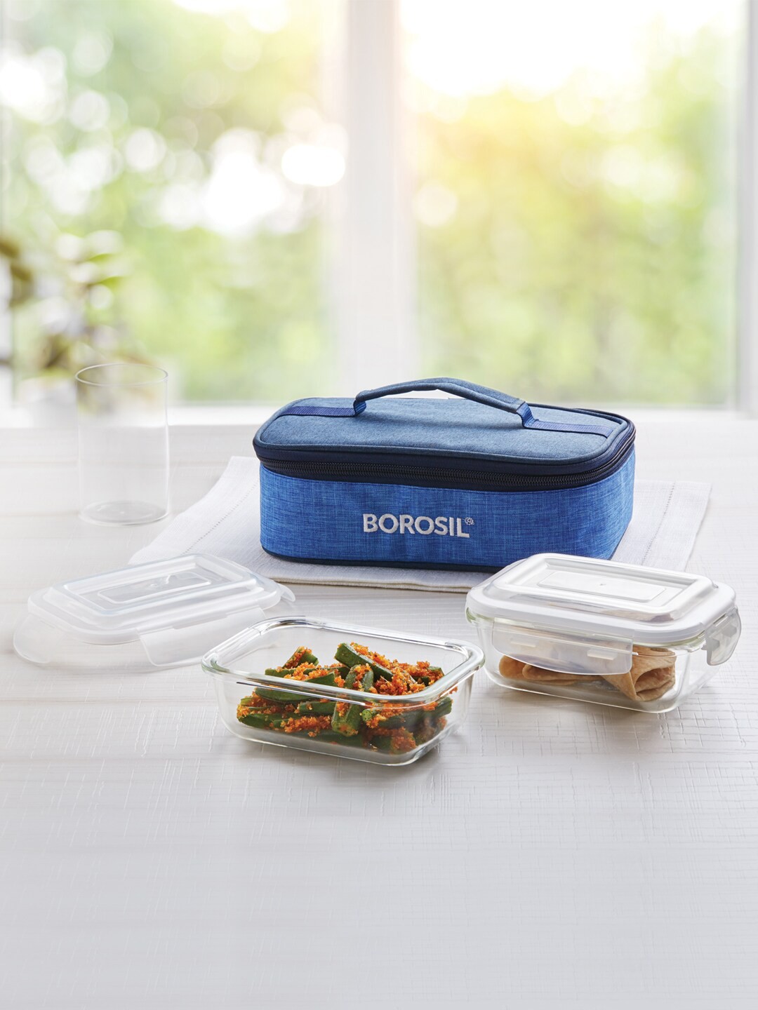 

BOROSIL Prime Set Of 2 Transparent Solid Lunch Box