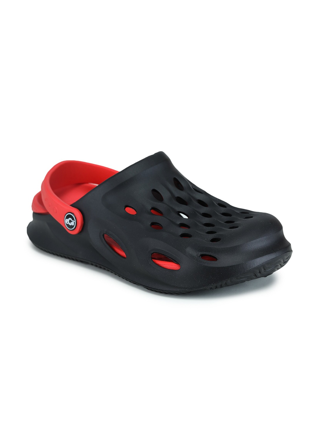 

e-GO Men Black & Red Clogs Sandals