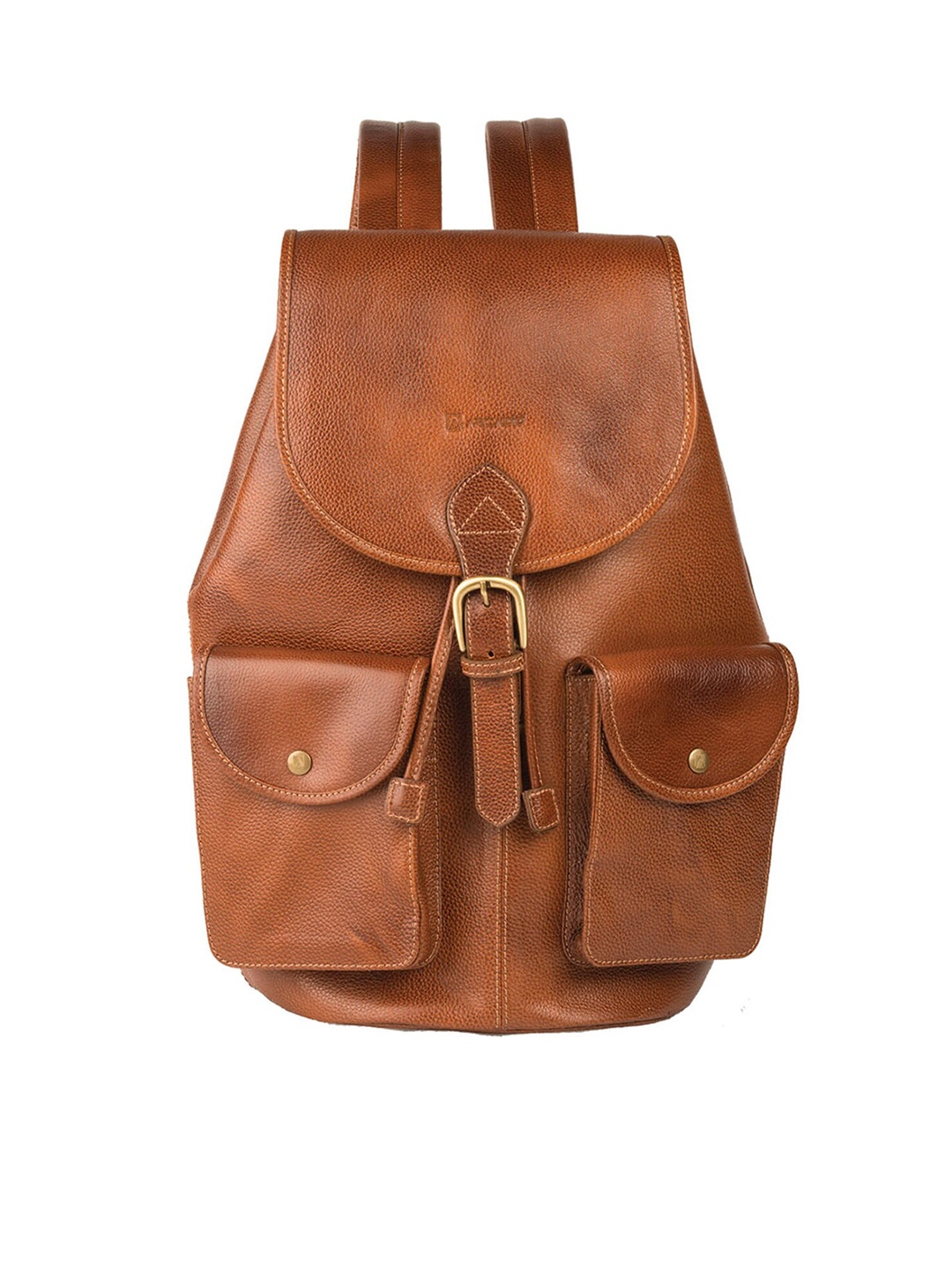 

ARCADIO Unisex Tan Premium Leather Backpack