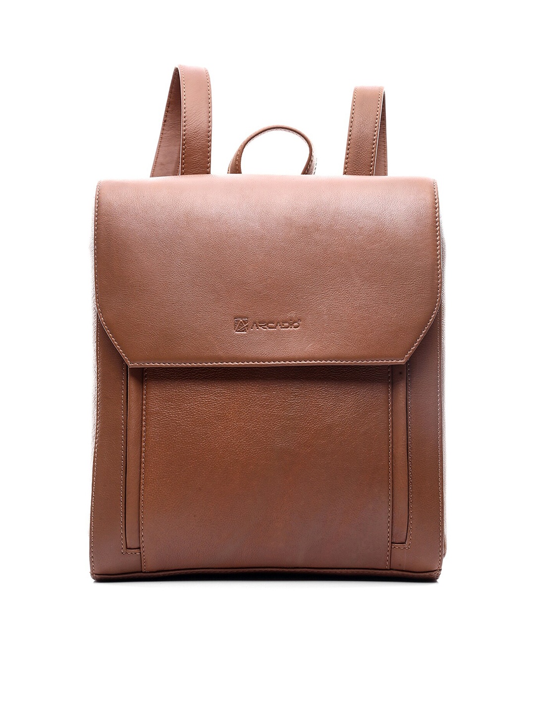 

ARCADIO Unisex Tan Premium Leather Backpack