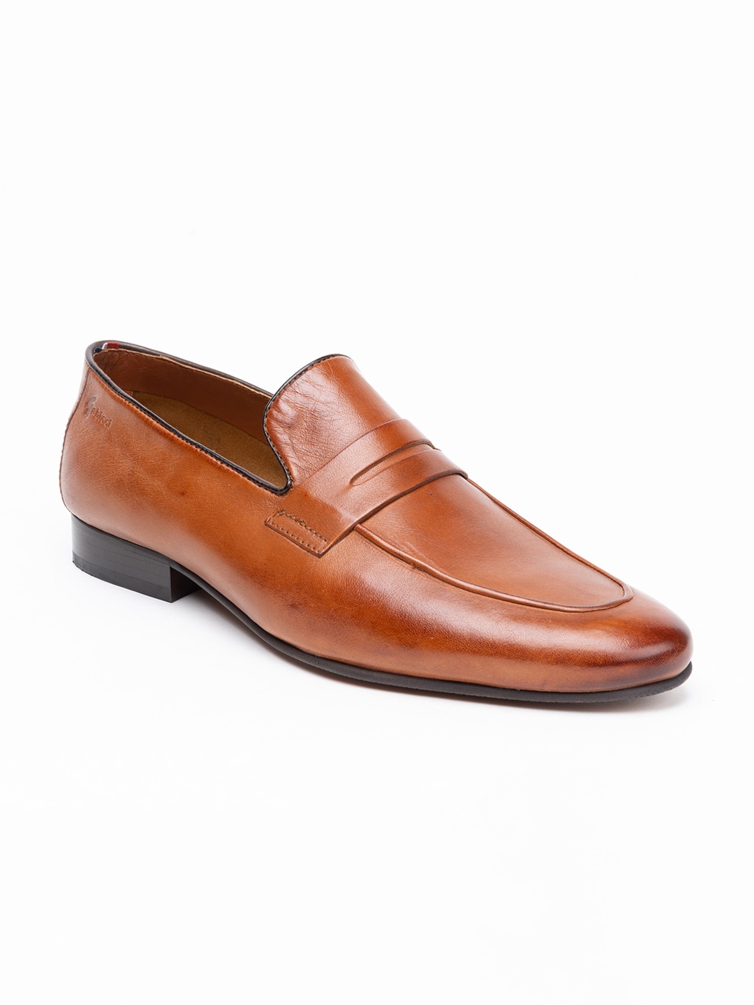 

GABICCI Men Tan Brown Solid Leather Formal Loafers