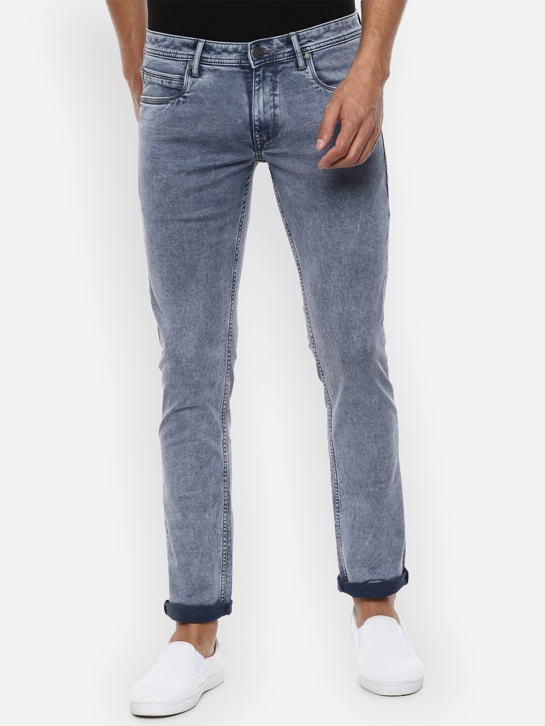 

Louis Philippe Jeans Men Blue Slim Fit Heavy Fade Jeans