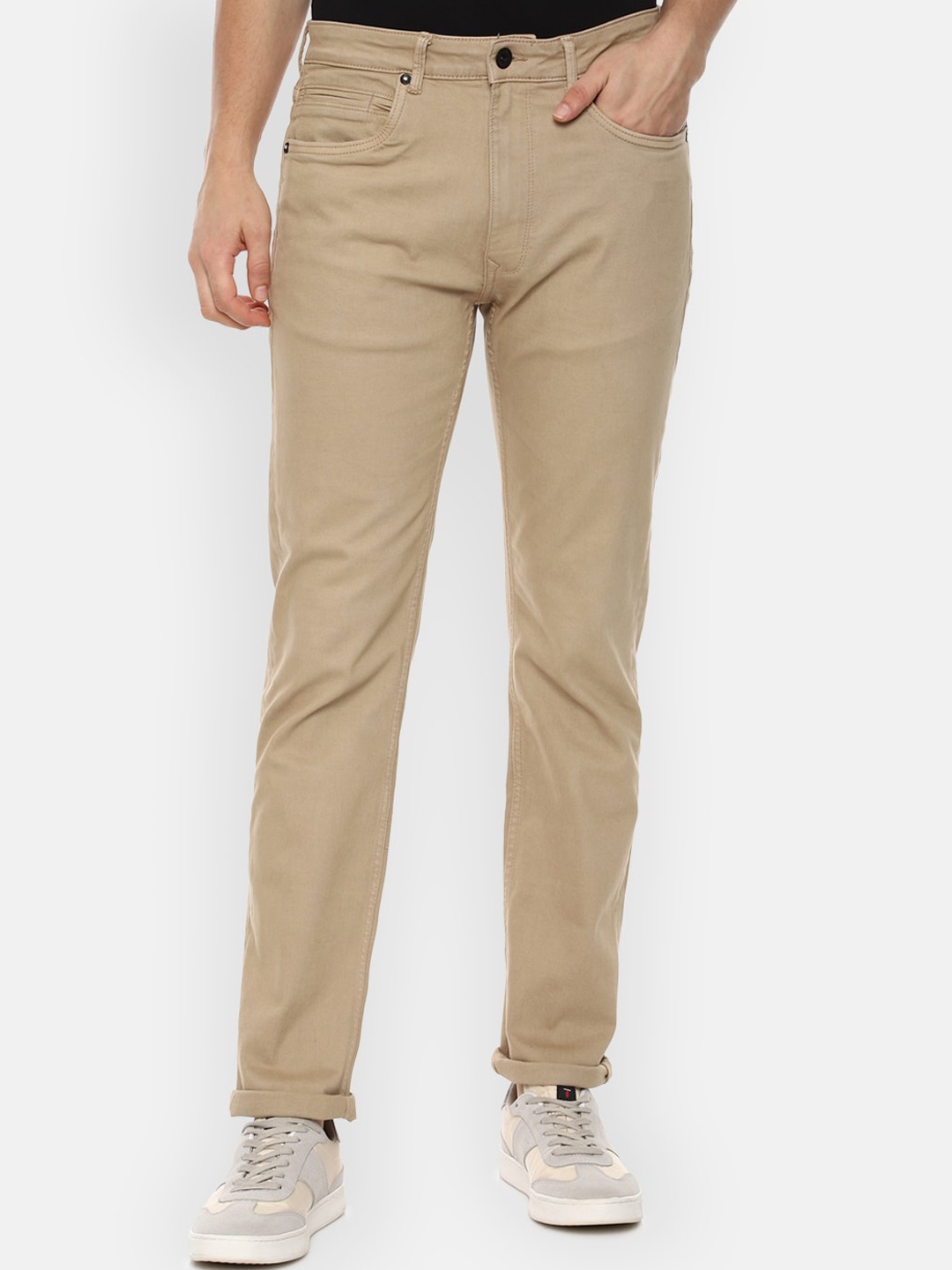 

Louis Philippe Jeans Men Beige Jeans