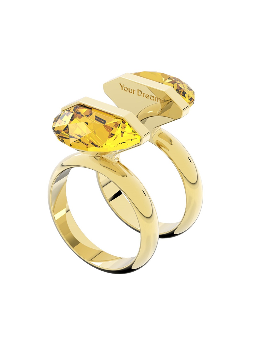 

SWAROVSKI Women Yellow Gold-Tone Lucent Ring