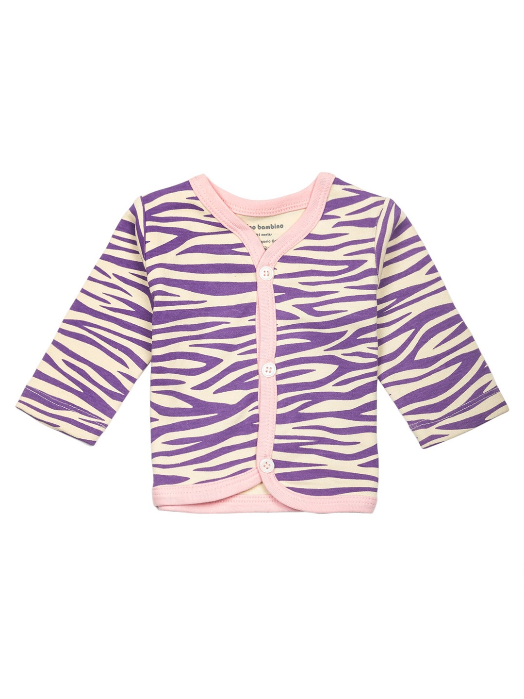 

Nino Bambino Unisex Kids Purple Printed Organic Cotton T-shirt