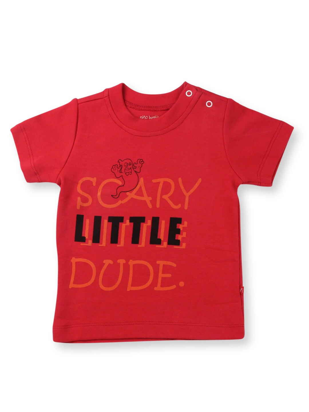 

Nino Bambino Unisex Kids Red Printed Organic Cotton T-shirt