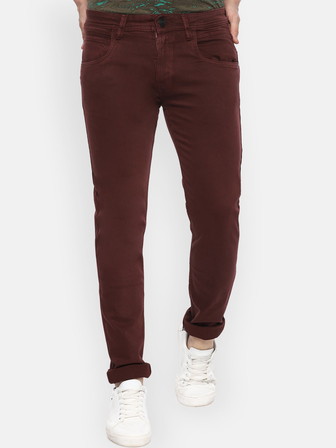 

VAN HEUSEN DENIM LABS Men Brown Skinny Fit Jeans