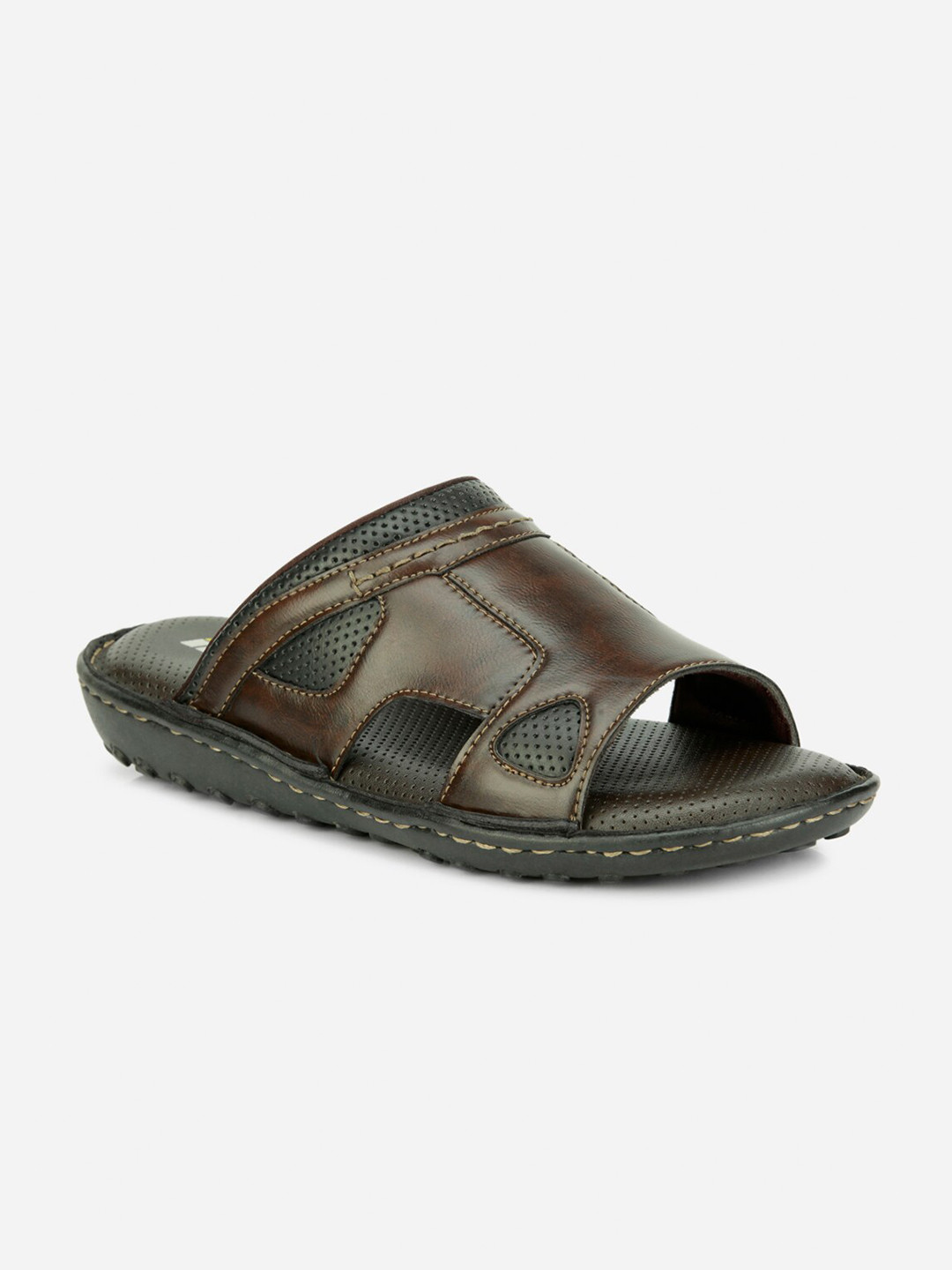 

ID Men Brown Solid Comfort Sandals