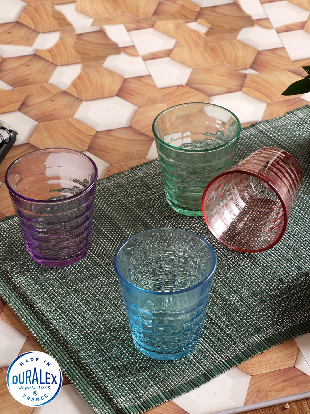 

Duralex Prisme Colored Set of 4 Tumblers, Multi