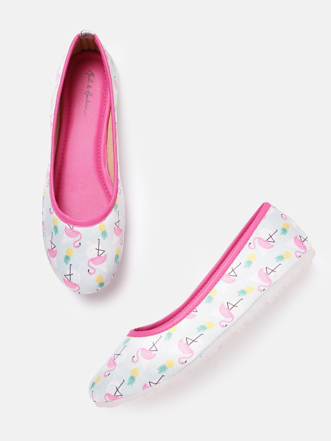 

Mast & Harbour Women Blue & Pink Printed Ballerinas