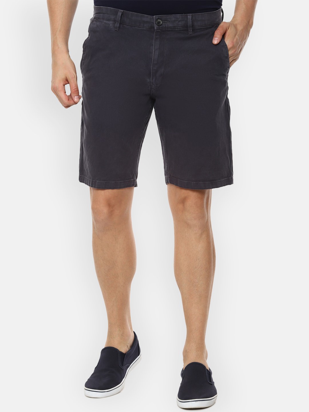 

VAN HEUSEN DENIM LABS Men Grey Chino Shorts