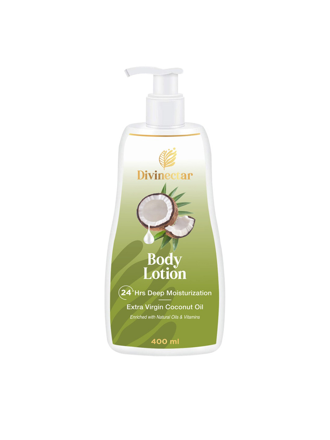 

Divinectar Unisex Extra Virgin Coconut Oil with Natural Oils & Vitamins Body Lotion 400 ml, Green