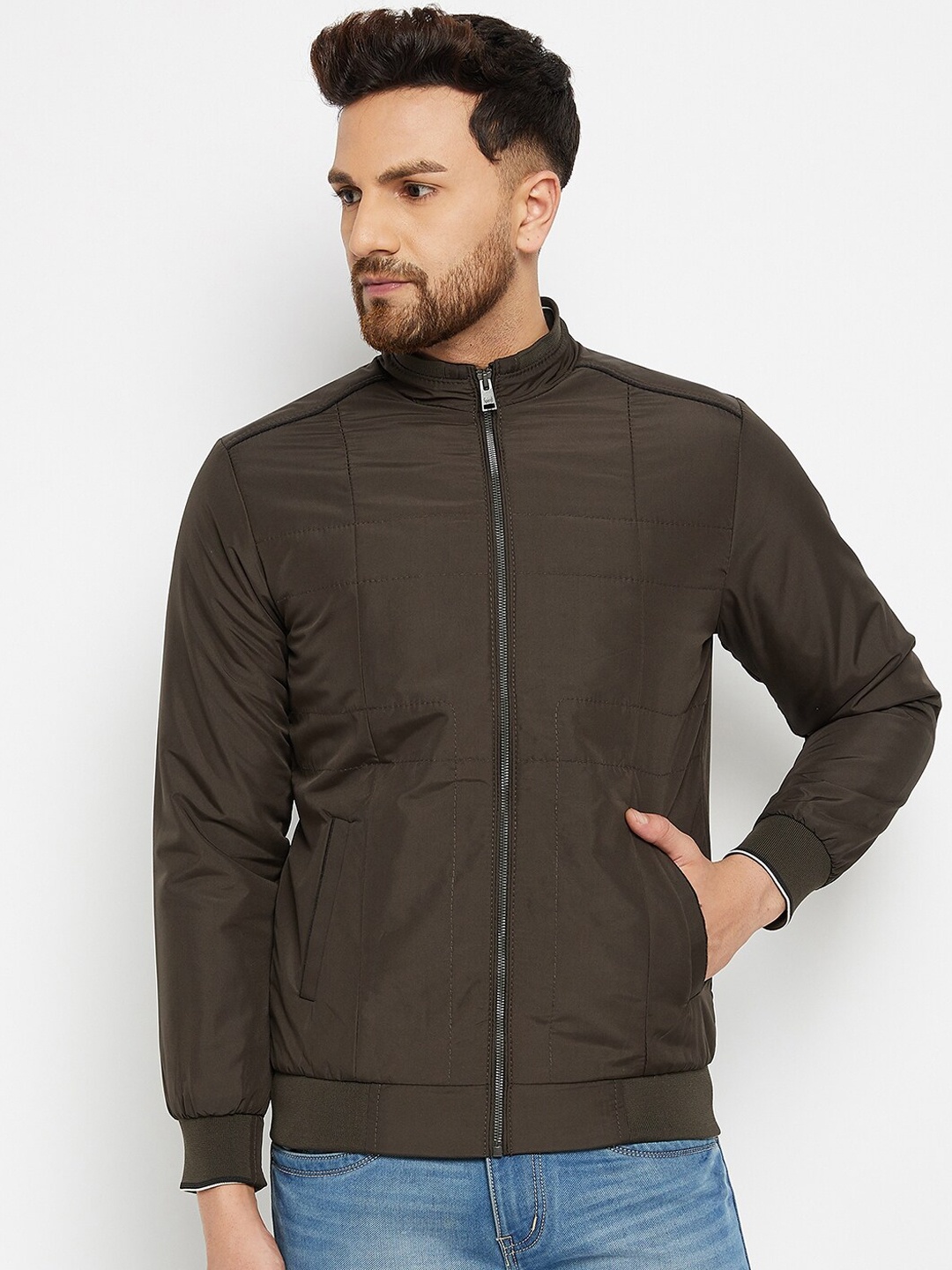 

Spirit Men Olive Green Windcheater Bomber Jacket