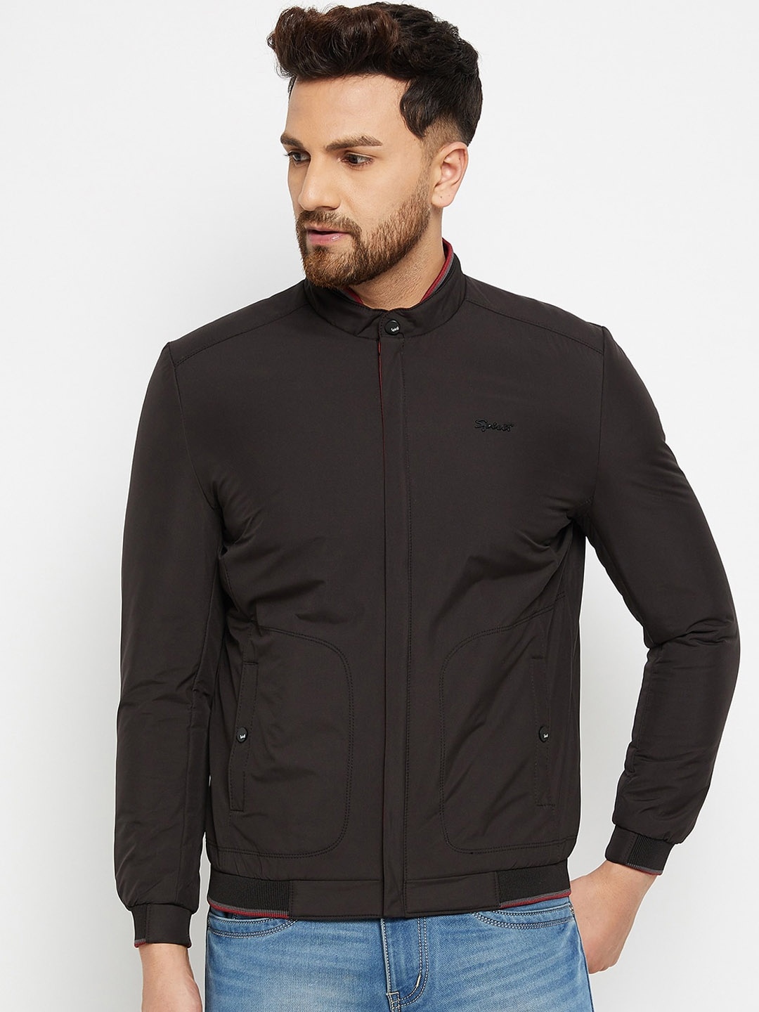 

Spirit Men Black Windcheater Padded Jacket