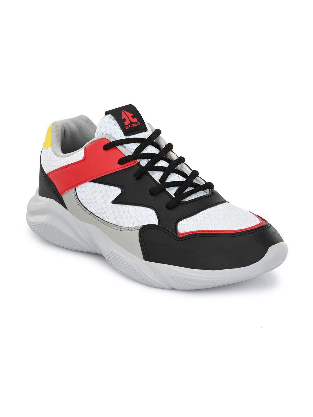 

OFF LIMITS Men White & Black Mesh Running Shoes