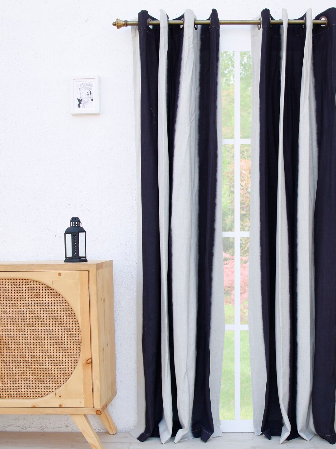 

Ariana Grey & Black Colourblocked Door Curtain